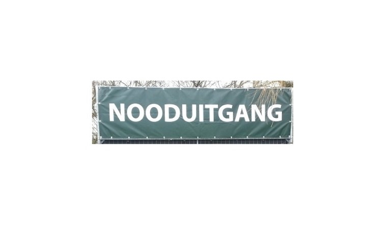 Banner Nooduitgang t.b.v. opzethek